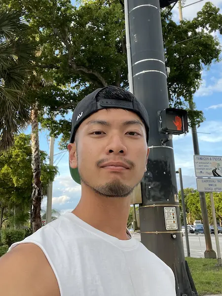 a selfie of myself, smiling and wearing a cap backwards